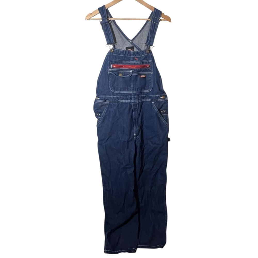 DICKIES Denim Carpenter Bib Overalls Mens  Small